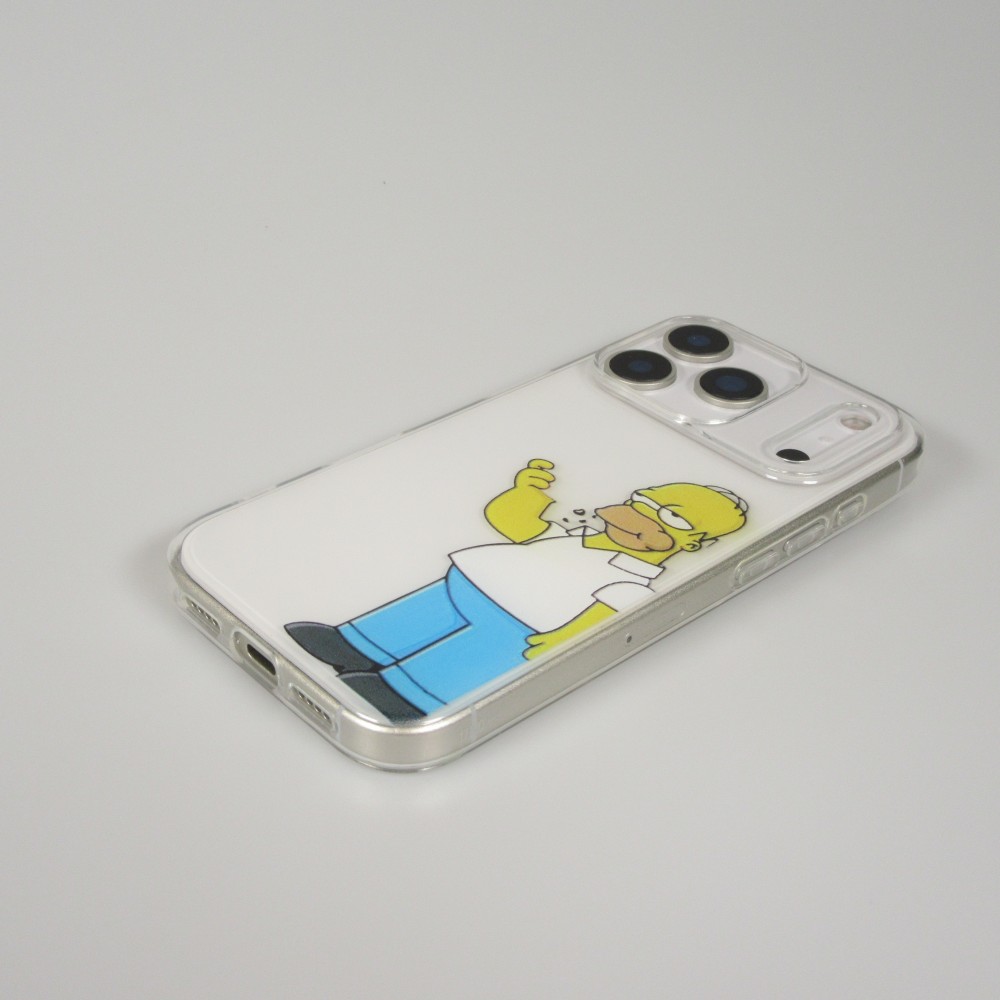 Coque iPhone 17 Pro - Gel cartoon Homer Simpson