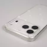Coque iPhone 18 Pro Max / 17 Pro Max - Gel petit coeur transparent - Blanc