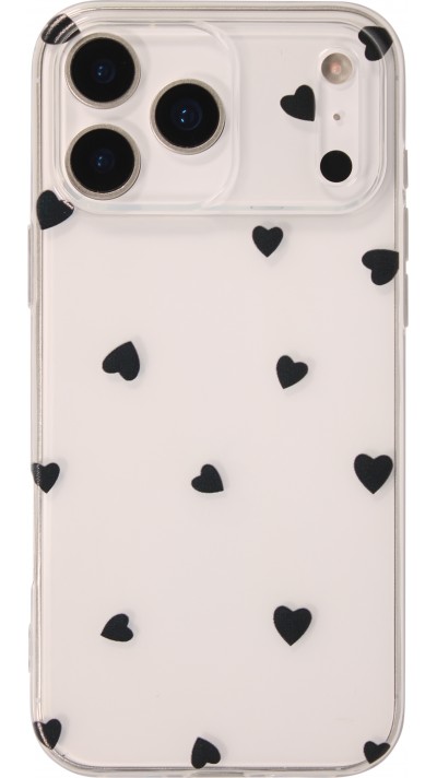 iPhone 17 Pro Max Case Hülle - Gummi kleines Herz - Schwarz