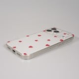Coque iPhone 17 Pro Max - Gel petit coeur transparent - Rouge