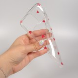 Coque iPhone 17 Pro Max - Gel petit coeur transparent - Rouge