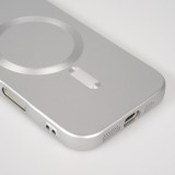 iPhone 17 Pro Case Hülle - Gummi weich mit Kameraschutzglas MagSafe - Silber