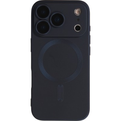 iPhone 17 Pro Max Case Hülle - Gummi weich mit Kameraschutzglas MagSafe - Dunkelblau