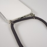 Hülle iPhone 17 Pro - Gummi transparent mit Seil - Schwarz