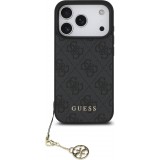 Coque iPhone 17 Pro - Guess 4G charm protection élégante design raffiné accessoire tendance - Gris