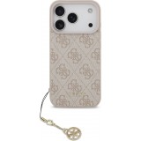 Coque iPhone 17 Pro - Guess 4G charm protection élégante design raffiné accessoire tendance - Rose