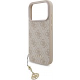 Coque iPhone 17 Pro - Guess 4G charm protection élégante design raffiné accessoire tendance - Rose