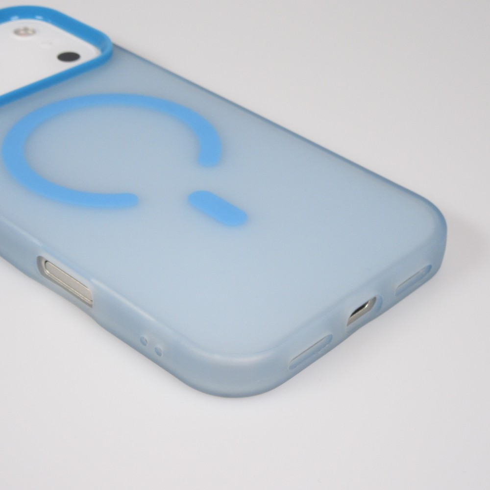 iPhone 17 Pro Max Case Hülle - Jelly Color Semi-transparent mit MagSafe - Orange - Blau