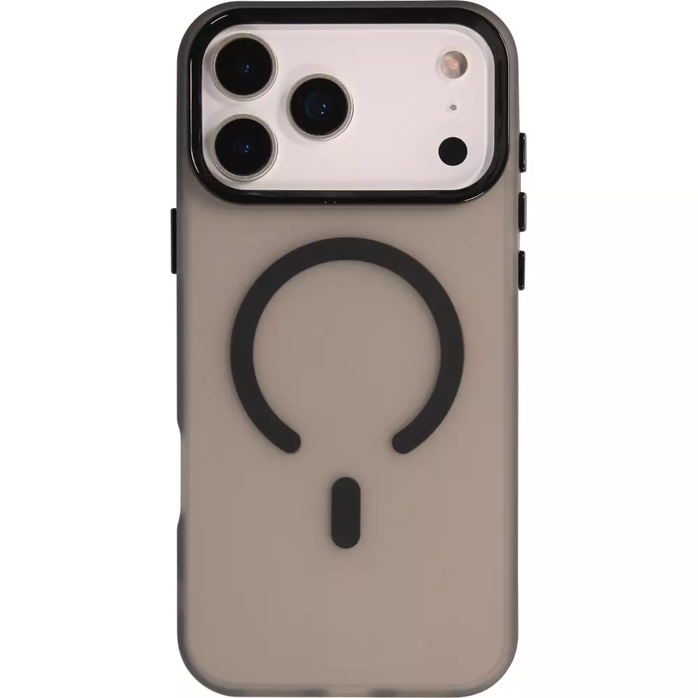 Coque iPhone 18 Pro Max / 17 Pro Max - Jelly Color semi-transparent avec MagSafe - Noir