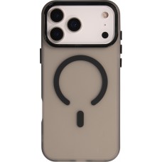 iPhone 17 Pro Max Case Hülle - Jelly Color Semi-transparent mit MagSafe - Orange - Schwarz