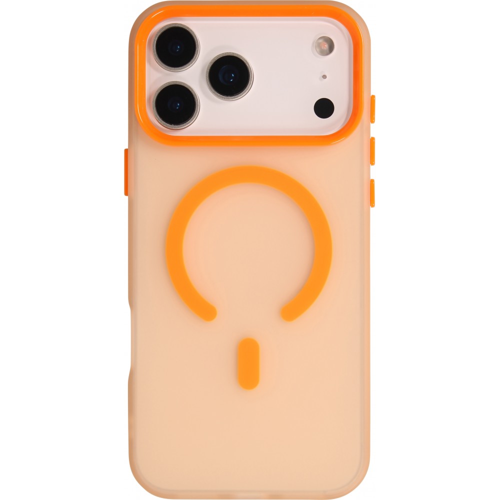 iPhone 17 Pro Max Case Hülle - Jelly Color Semi-transparent mit MagSafe - Orange - Orange
