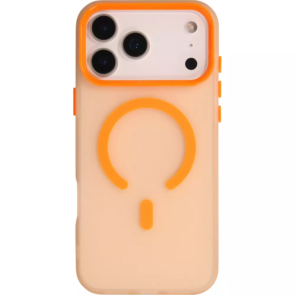 Coque iPhone 17 Pro Max - Jelly Color semi-transparent avec MagSafe - Orange