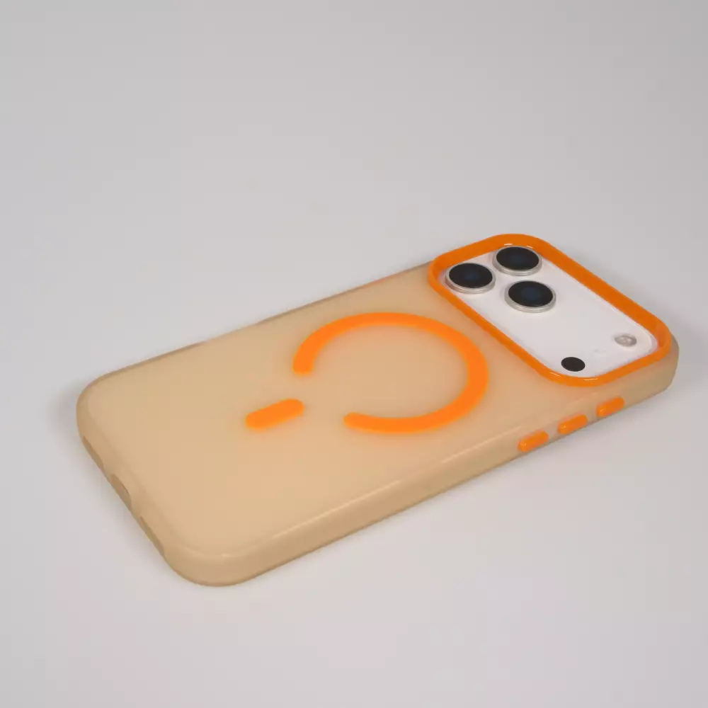 Coque iPhone 17 Pro Max - Jelly Color semi-transparent avec MagSafe - Orange