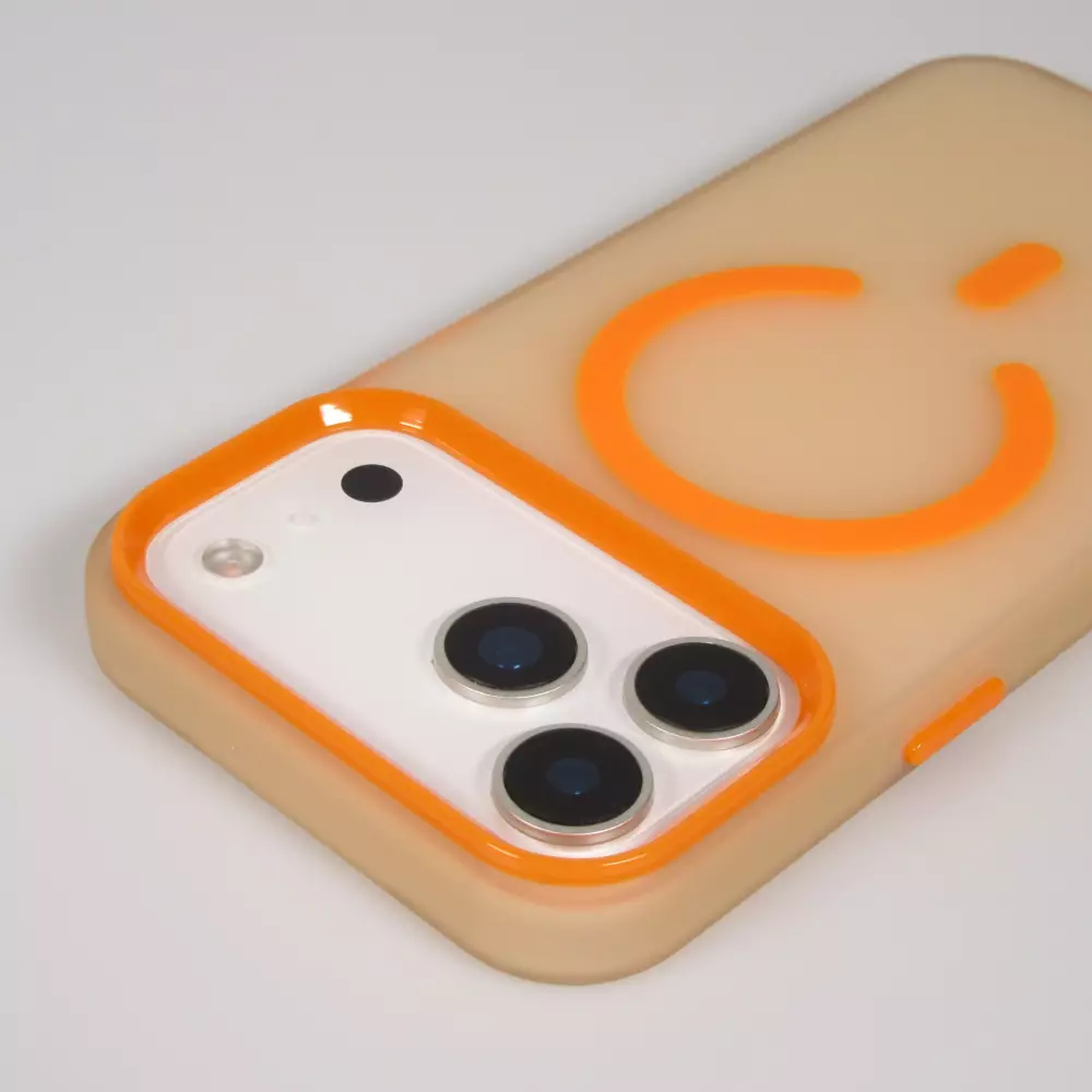 Coque iPhone 17 Pro Max - Jelly Color semi-transparent avec MagSafe - Orange