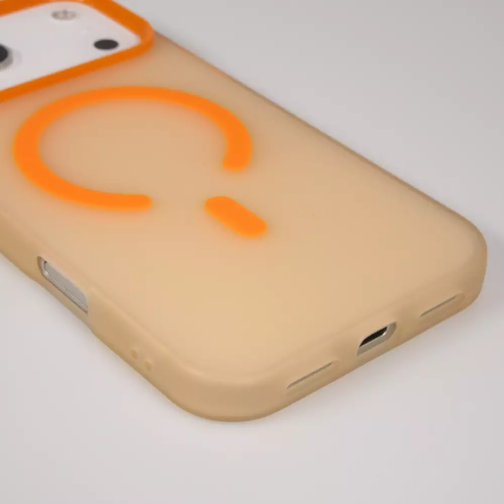 Coque iPhone 17 Pro Max - Jelly Color semi-transparent avec MagSafe - Orange