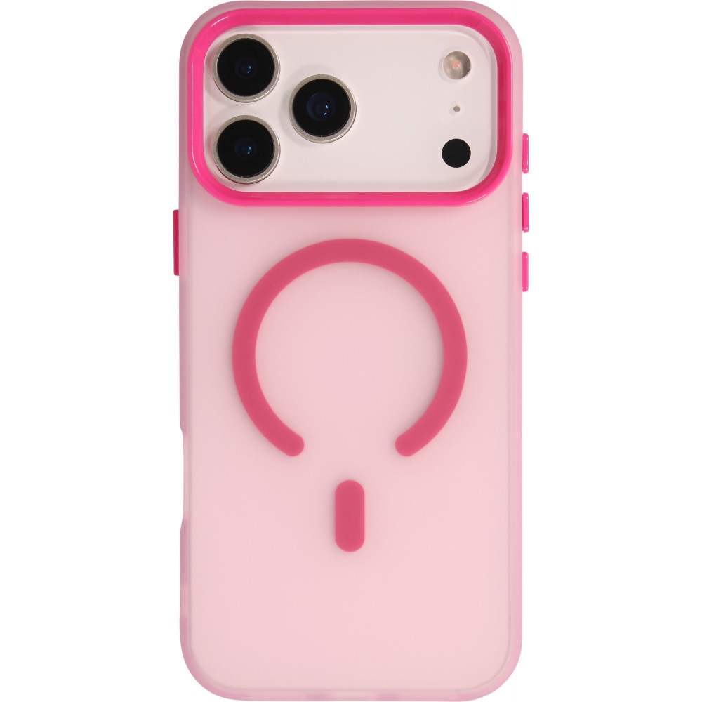 iPhone 17 Pro Max Case Hülle - Jelly Color MagSafe - Semi-transparent Rosa - Rosa