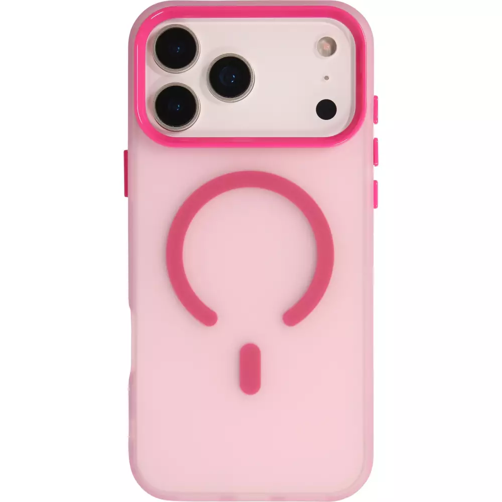 Coque iPhone 18 Pro Max / 17 Pro Max - Jelly Color semi-transparent avec MagSafe - Rose