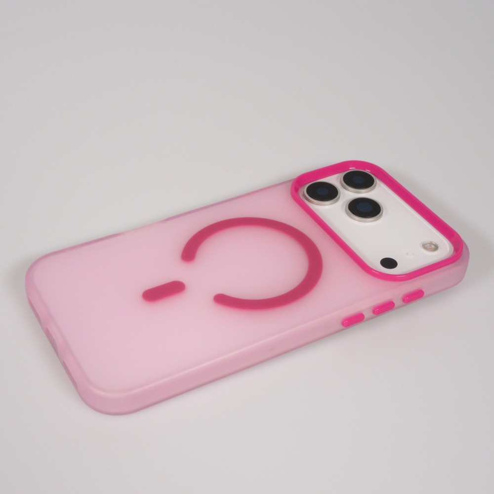 iPhone 17 Pro Max Case Hülle - Jelly Color MagSafe - Semi-transparent Rosa - Rosa