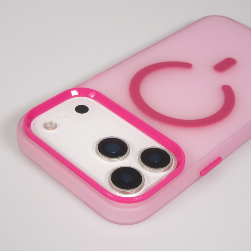 iPhone 17 Pro Max Case Hülle - Jelly Color MagSafe - Semi-transparent Rosa - Rosa