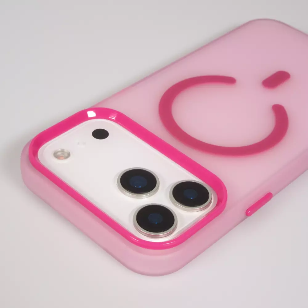 Coque iPhone 18 Pro Max / 17 Pro Max - Jelly Color semi-transparent avec MagSafe - Rose