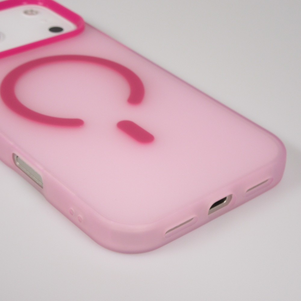 iPhone 17 Pro Max Case Hülle - Jelly Color MagSafe - Semi-transparent Rosa - Rosa