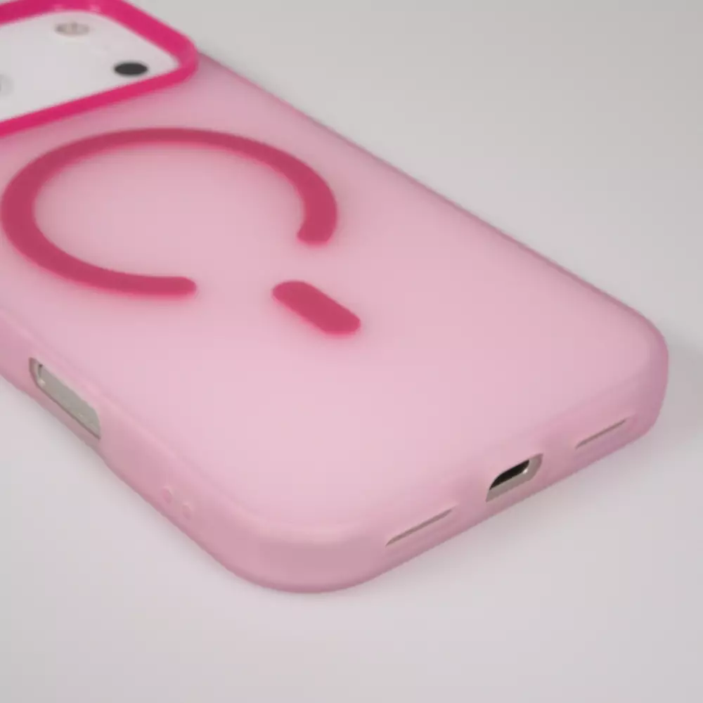 Coque iPhone 18 Pro Max / 17 Pro Max - Jelly Color semi-transparent avec MagSafe - Rose