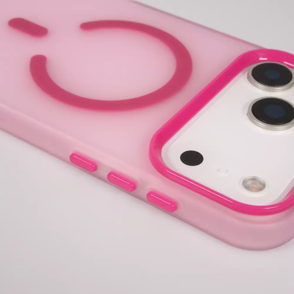 Coque iPhone 18 Pro Max / 17 Pro Max - Jelly Color semi-transparent avec MagSafe - Rose