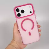 Coque iPhone 18 Pro Max / 17 Pro Max - Jelly Color semi-transparent avec MagSafe - Rose