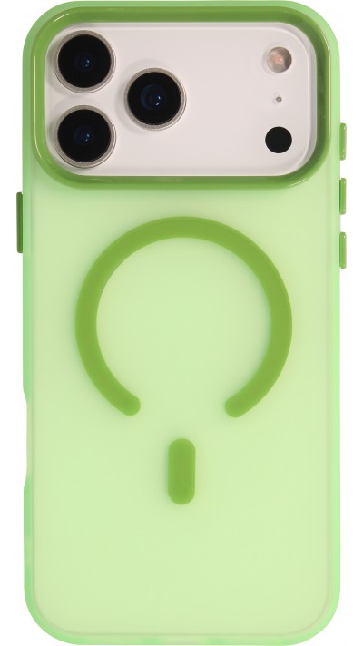 iPhone 17 Pro Max Case Hülle - Jelly Color Semi-transparent mit MagSafe - Orange - Grün