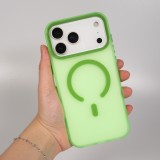 iPhone 17 Pro Max Case Hülle - Jelly Color Semi-transparent mit MagSafe - Orange - Grün