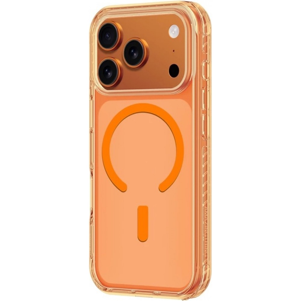 Coque iPhone 17 Pro Max - AmazingThing Titan Pro compatible MagSafe avec protection X-CUSHION PRO 7 - Orange