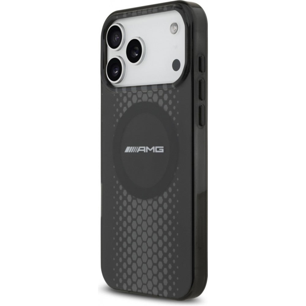 Coque iPhone 17 Pro Max - AMG Double Layer graphiques transparent MagSafe protection élégante - Noir