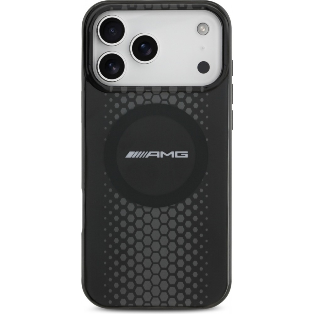 Coque iPhone 17 Pro Max - AMG Double Layer graphiques transparent MagSafe protection élégante - Noir