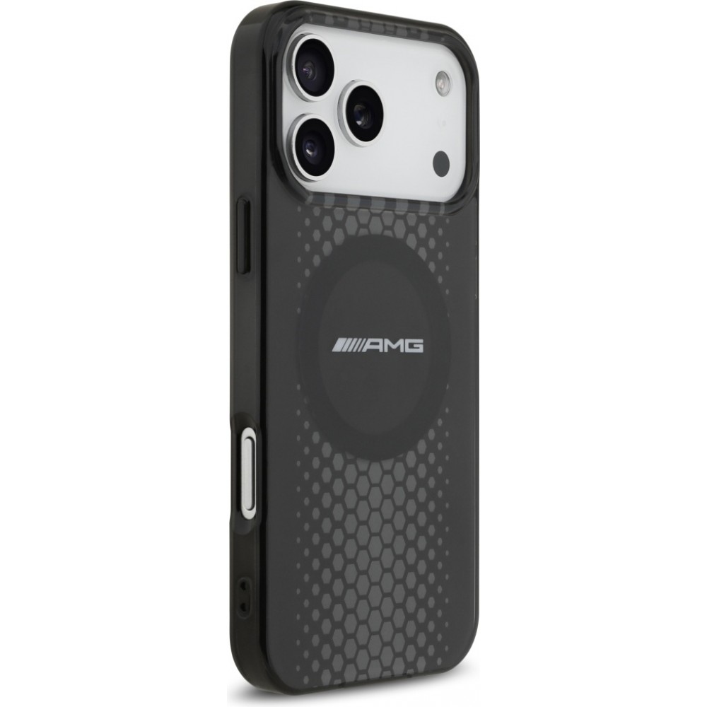 Coque iPhone 17 Pro Max - AMG Double Layer graphiques transparent MagSafe protection élégante - Noir