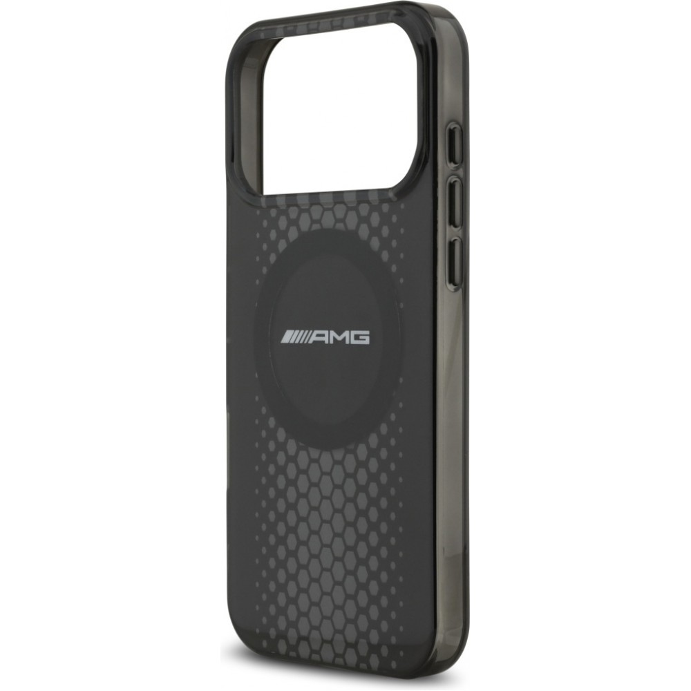 Coque iPhone 17 Pro Max - AMG Double Layer graphiques transparent MagSafe protection élégante - Noir