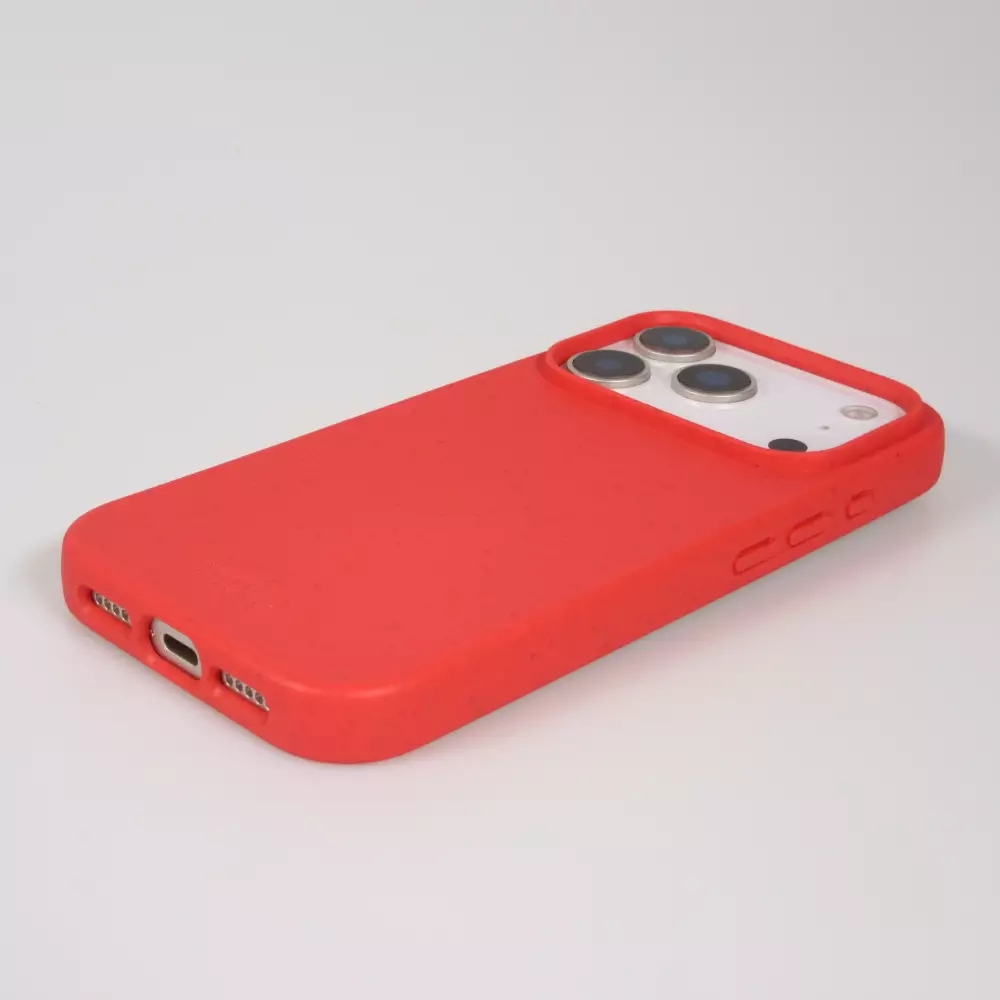 Coque iPhone 17 Pro Max - Bioka biodégradable et compostable Eco-Friendly - Rouge