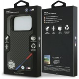 Coque iPhone 17 Pro Max - BMW M Carbon Tricolor Line compatible MagSafe protection premium - Noir