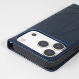 Hülle iPhone 17 Pro Max - Flip Geometrisch blau