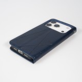 Hülle iPhone 17 Pro Max - Flip Geometrisch blau