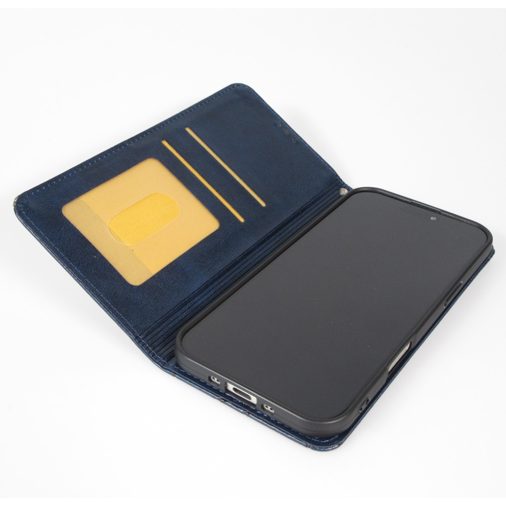 Hülle iPhone 17 Pro Max - Flip Geometrisch blau