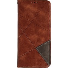 Coque iPhone 17 Pro Max - Flip Géometrique brun foncé
