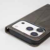 Hülle iPhone 17 Pro Max - Flip Geometrisch - Grau