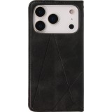 Hülle iPhone 17 Pro Max - Flip Geometrisch - Schwarz