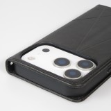 Hülle iPhone 17 Pro Max - Flip Geometrisch - Schwarz