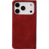 Hülle iPhone 17 Pro Max - Flip Geometrisch - Rot
