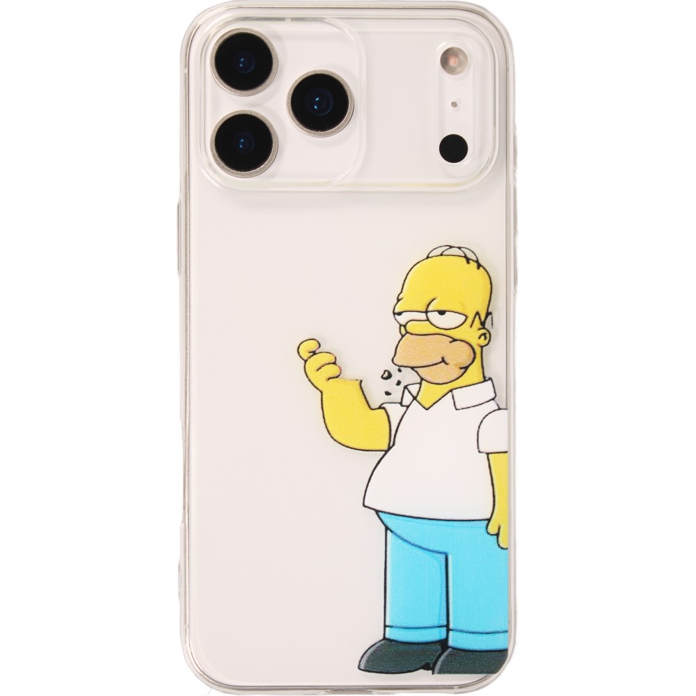 iPhone 17 Pro Max Case Hülle - Gummi cartoon Homer Simpson
