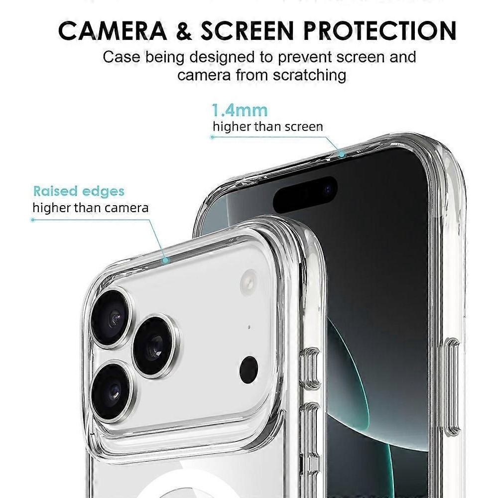 Hülle iPhone 17 Pro Max - MagSafe kompatibel Gummi transparent TPU Silikon