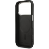 Coque iPhone 17 Pro Max - Karl Lagerfeld PU RSG Logo MagSafe élégante et protectrice - Noir