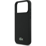 Coque iPhone 17 Pro Max - Lacoste Iconic Petit Pique MagSafe avec portefeuille magnétique - Noir