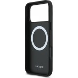 Coque iPhone 17 Pro Max - Lacoste Iconic Petit Pique MagSafe avec portefeuille magnétique - Noir